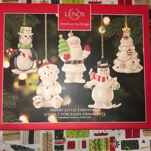 Lenox Merry Little Christmas Set Of 5 NIB